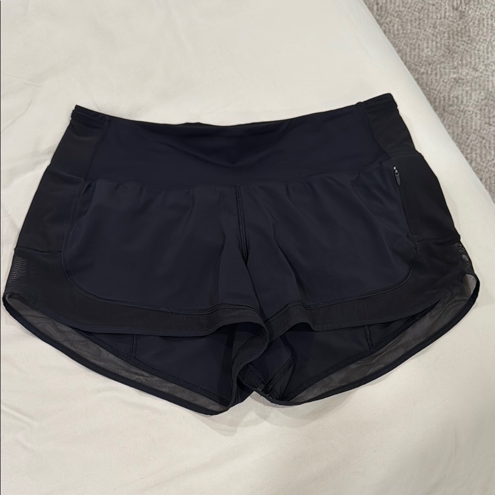 Lululemon Athletica Black Athletic Shorts Lightweight Moisture-Wicking